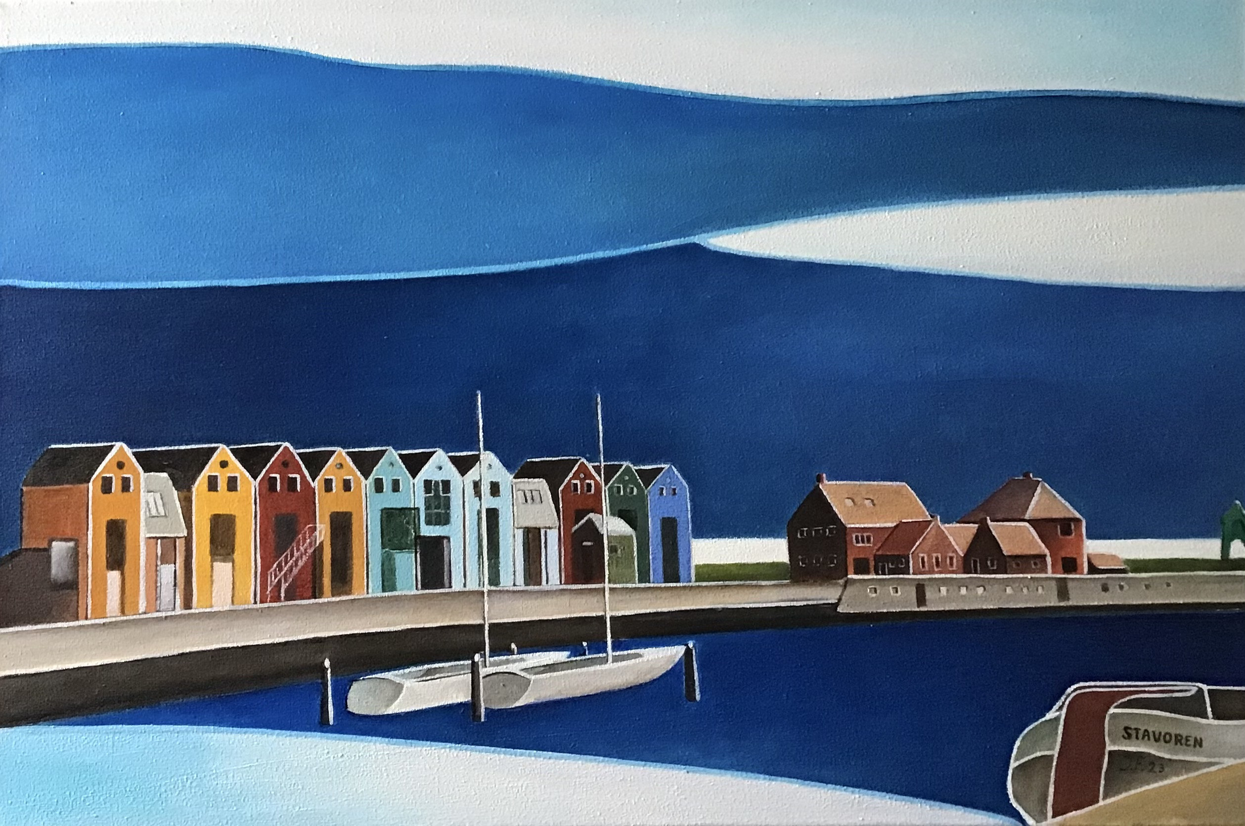 Haven Stavoren olie/doek 40x60 cm · verkocht