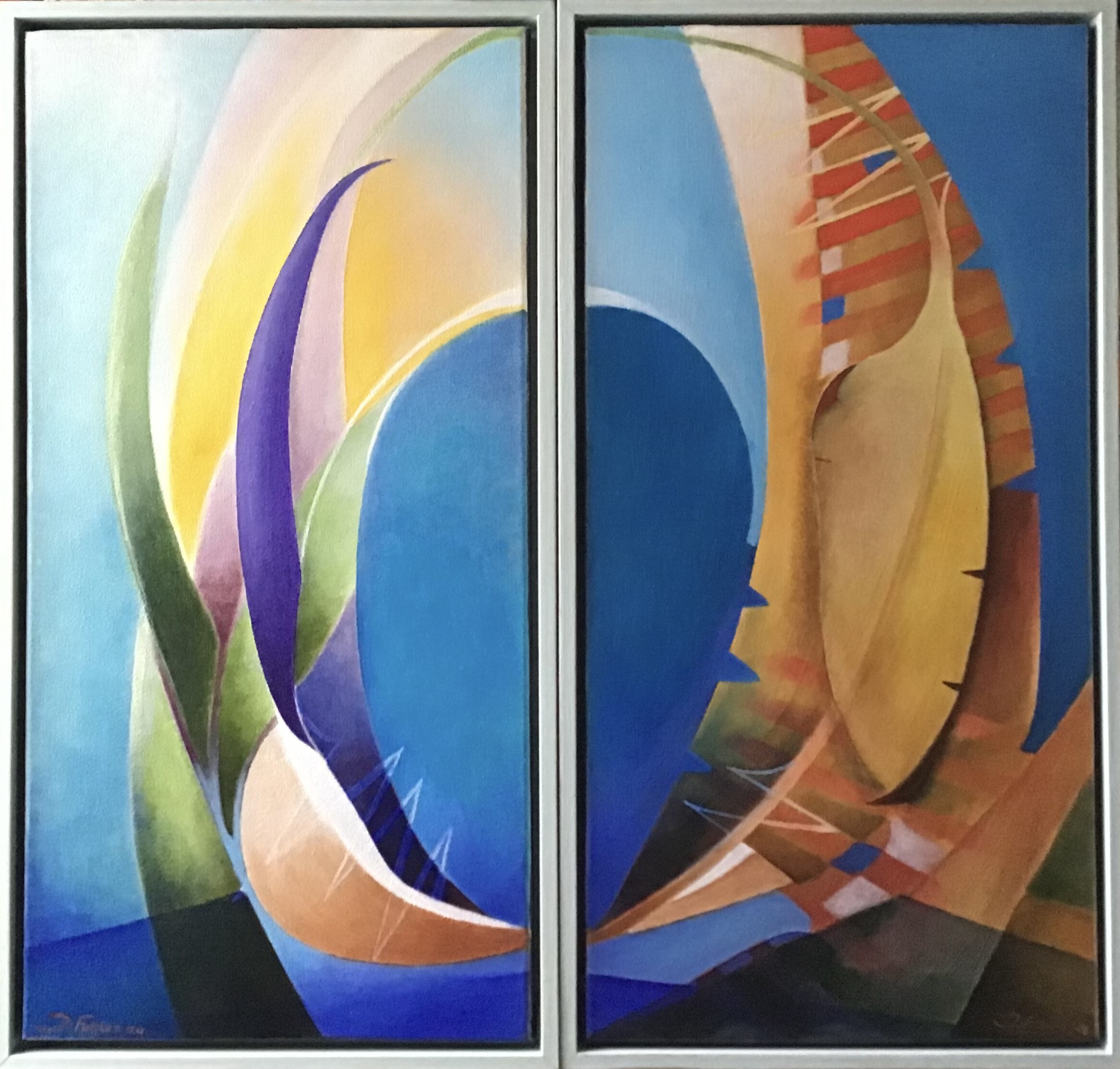 Schilderij Four Seasons, tweeluik