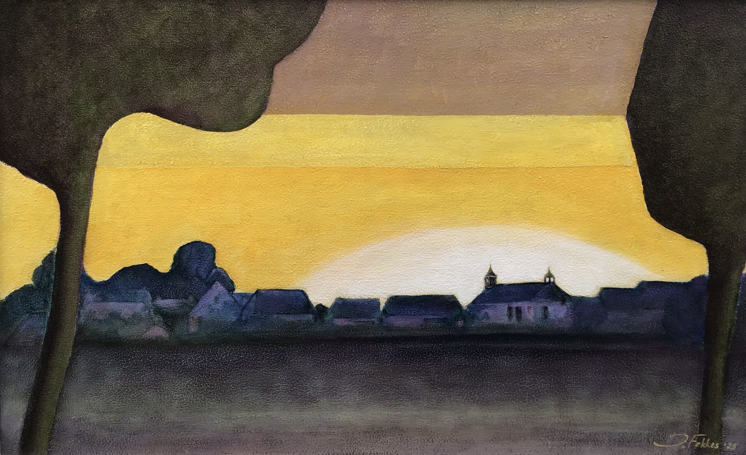 Brânburren olie / paneel 30 x 60 cm