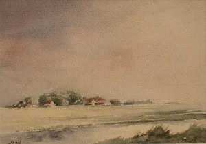 Skarl aquarel · verkocht